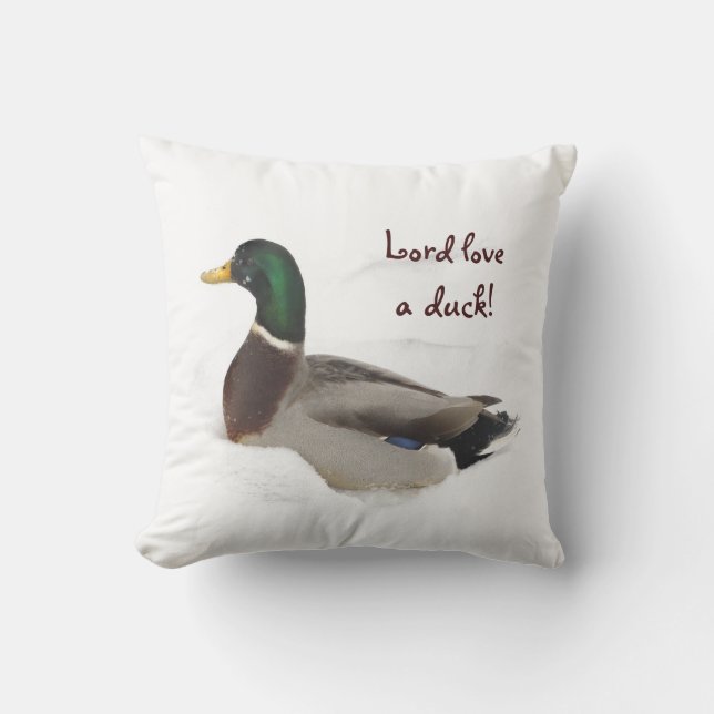 Lord Love a Duck Animal Outdoor Pillow (Front)