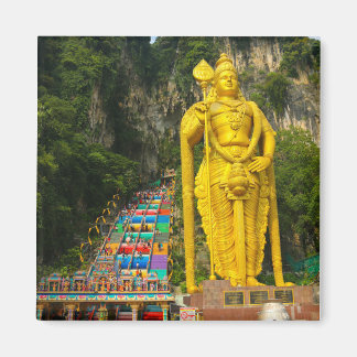 Lord Murugan & stairs at Batu Caves 2 Magnet