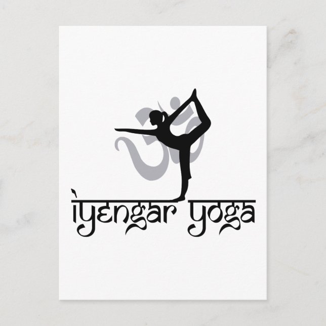 Lord of The Dance Pose Iyengar Yoga Gift Postcard (Front)