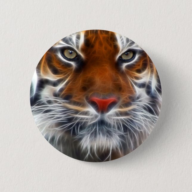 Lord of the Indian Jungles, The Royal Bengal Tiger 6 Cm Round Badge (Front)