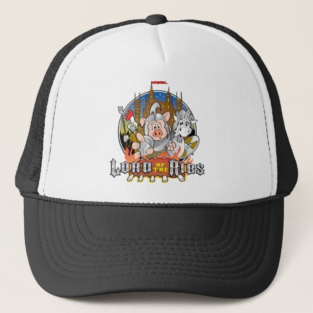 LORD OF THE RIBS BBQ TRUCKER HAT (Front)
