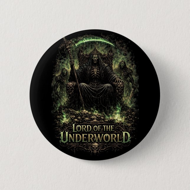 Lord of the Underworld 6 Cm Round Badge (Front)