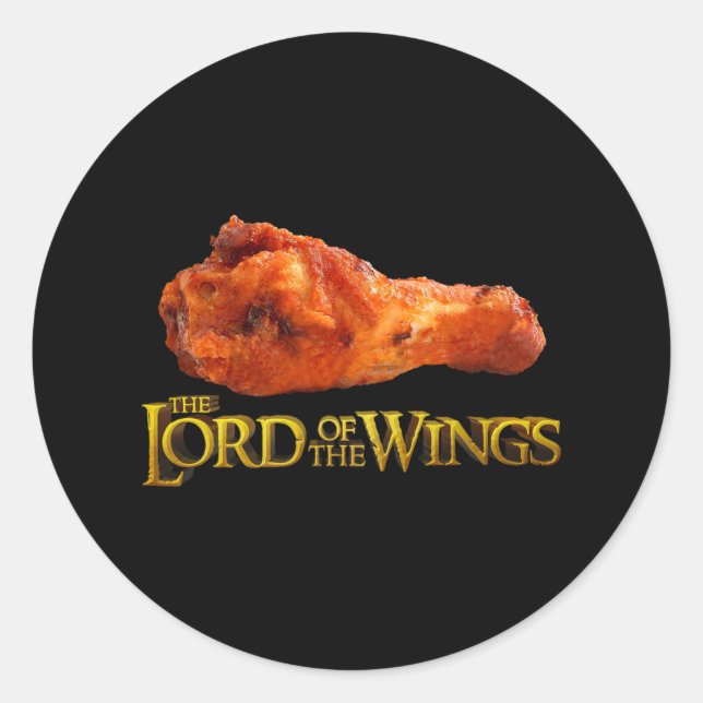 Lord Of The Wings - Funny Bbq And Chef Gift  Classic Round Sticker (Front)