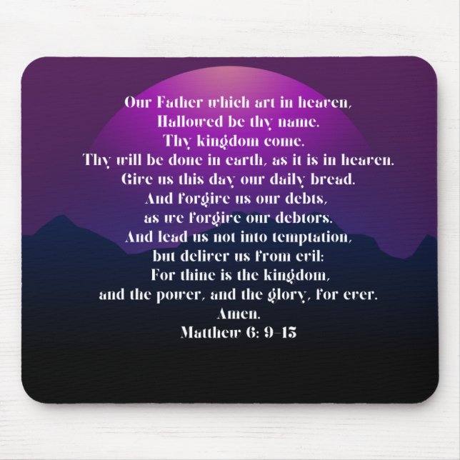 Lord prayer mouse mat (Front)