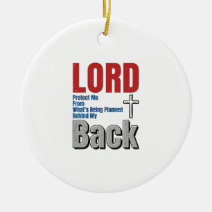 Lord Protect Me Christian Faith Shirt Design_1 Ceramic Tree Decoration