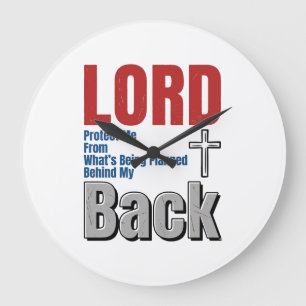 Lord Protect Me Christian Faith Shirt Design_1 Large Clock
