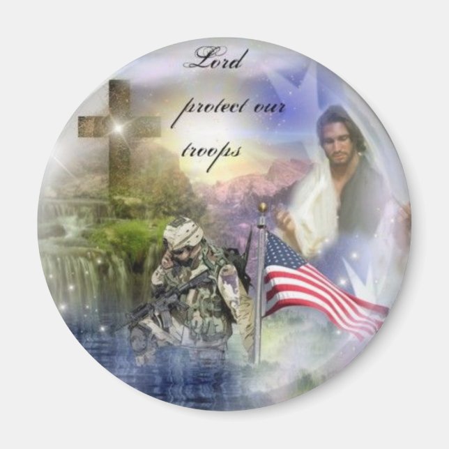Lord Protect Our Troops Magnet (Front)
