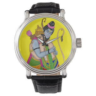 Lord Rama and Hanuman Clock Watch