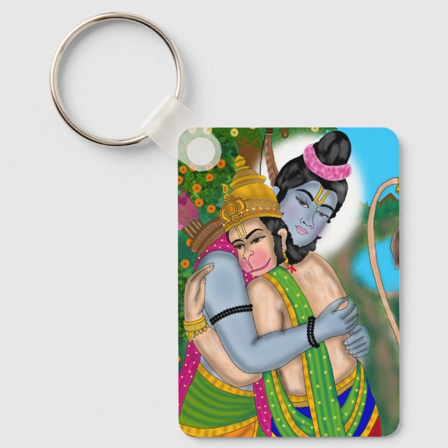 Lord Rama & Hanuman Keychain (Front)