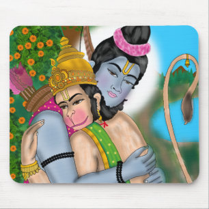 Lord Rama & Hanuman Mouse Mat