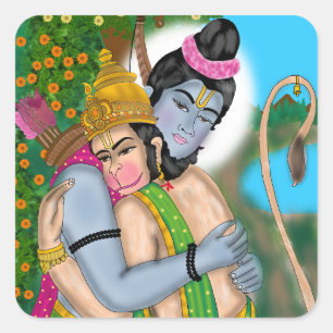 Lord Rama & Hanuman Sticker