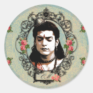 Lord Rama Indian Bollywood Yoga Meditation God Classic Round Sticker