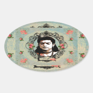 Lord Rama Indian Bollywood Yoga Meditation God Oval Sticker