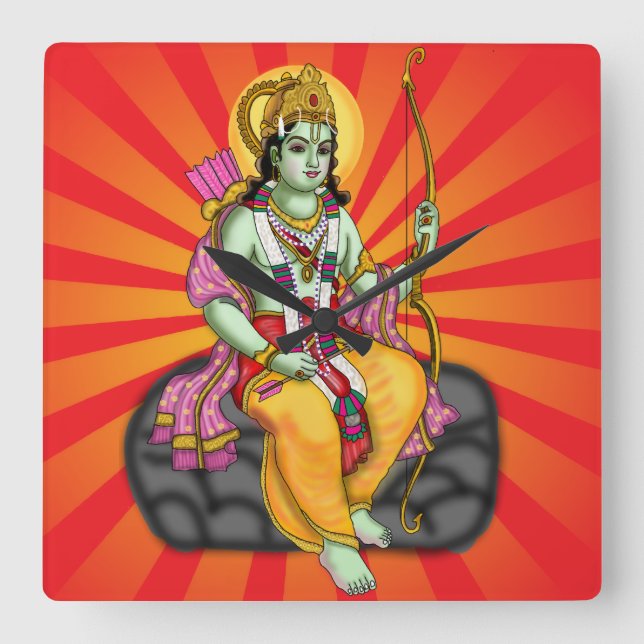 Lord Rama Wall Clock (Front)
