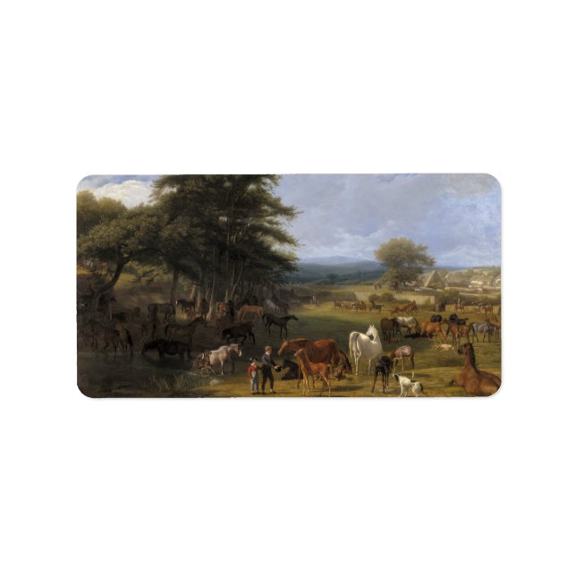 Lord River's Horse Farm oil on canvas Label (Front)