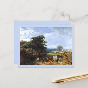 Lord Rivers's Stud Farm by JL Agasse Fine Art Postcard