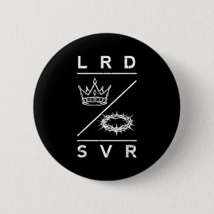 Lord Saviour Crown Christian God Jesus Bible Men W 6 Cm Round Badge