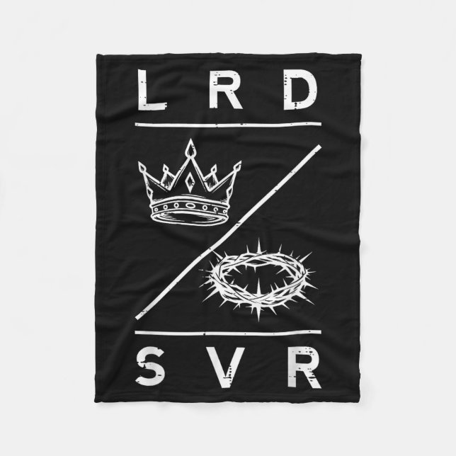 Lord Saviour Crown Christian God Jesus Bible Men W Fleece Blanket (Front)