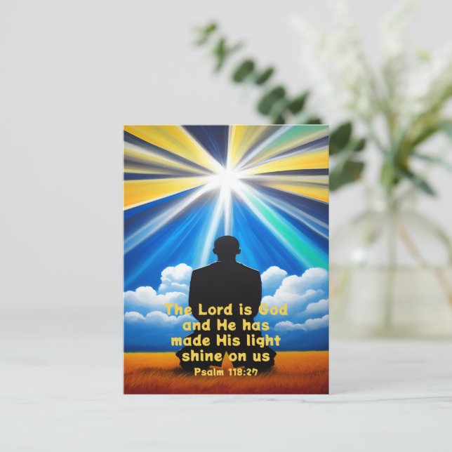 Lord Shine Your Light Postcard (Standing Front)