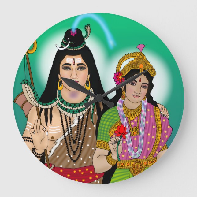 Lord Shiv Parvati Clock (Front)