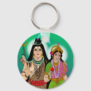 Lord Shiv Parvati Keychain