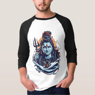 Lord Shiva Adiyogi Art - Powerful Mahadev Trident T-Shirt