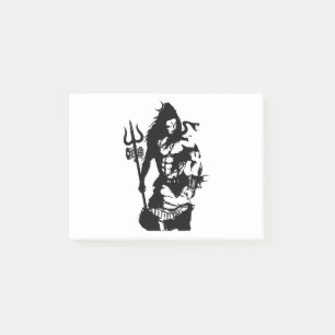 Lord Shiva Art Angry Trishul Post-it Notes