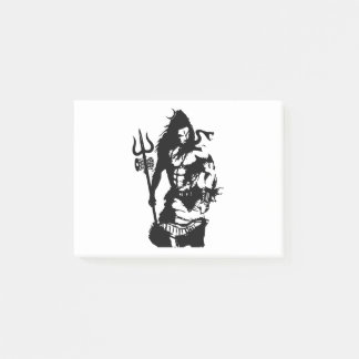 Lord Shiva Art Angry Trishul Post-it Notes