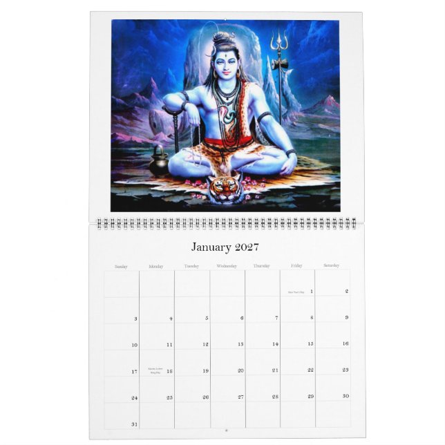 lord shiva calendar (Jan 2027)