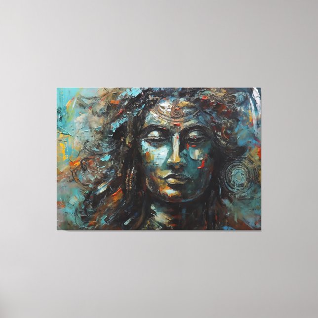 Lord shiva canvas painting print (Front)