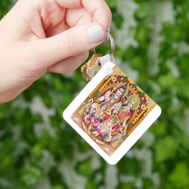 Lord Shiva Family Keychain (Hand)
