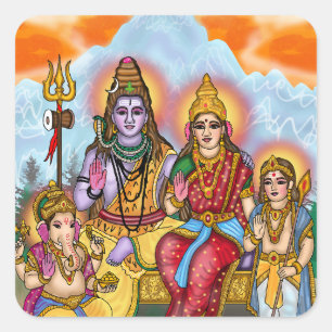 Lord Shiva Family Sticker