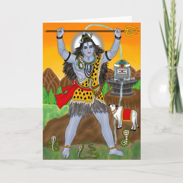 Lord Shiva Greeting Card (Front)