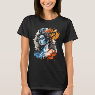 Lord Shiva  Hindu God  Ink Effect Splatter T-Shirt