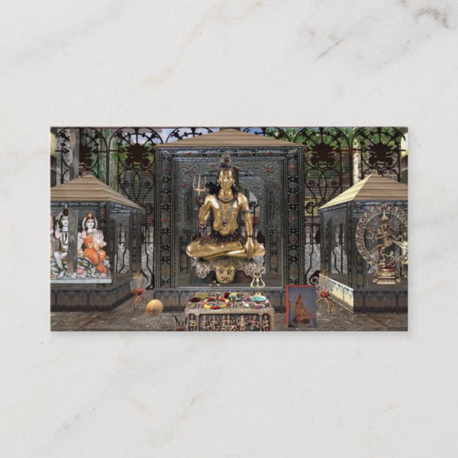 Lord Shiva Hindu Temple Business Cards, 100 pack Business Card (Front)