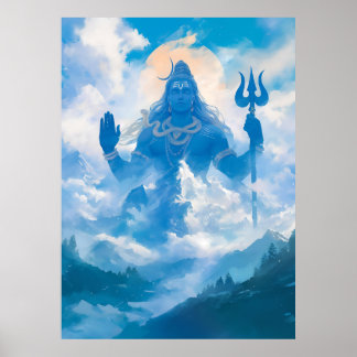 Lord Shiva in Kailasa Poster