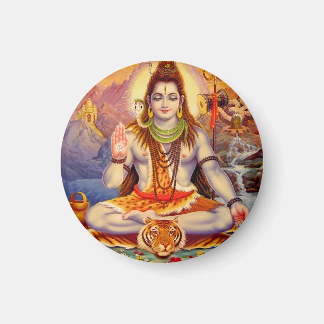 Lord Shiva Meditating Magnet (Front)