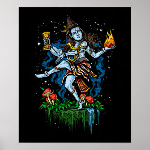 Lord Shiva Nataraja Dancing Hindu God Poster