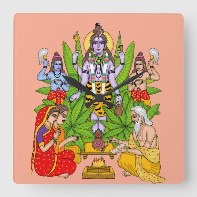 Lord Shiva Wall Clock (Front)