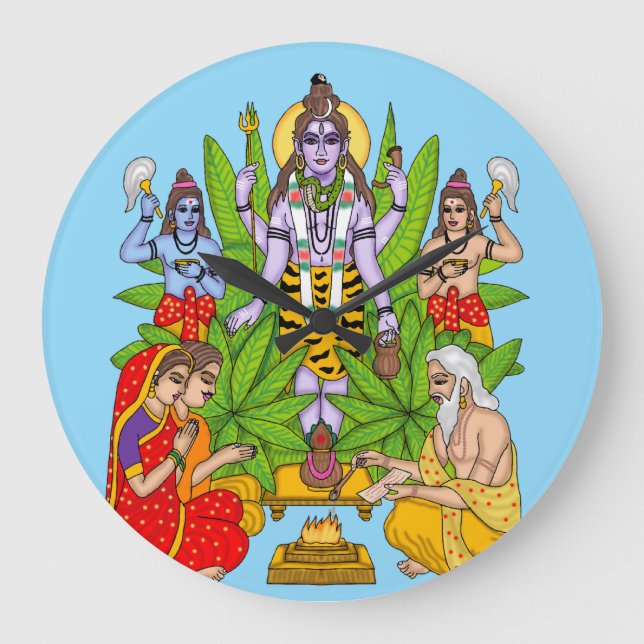 Lord Shiva Wall Clock (Front)