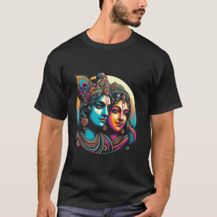Lord Shri Krishna Radha Rani Radhika God Lover Dev T-Shirt
