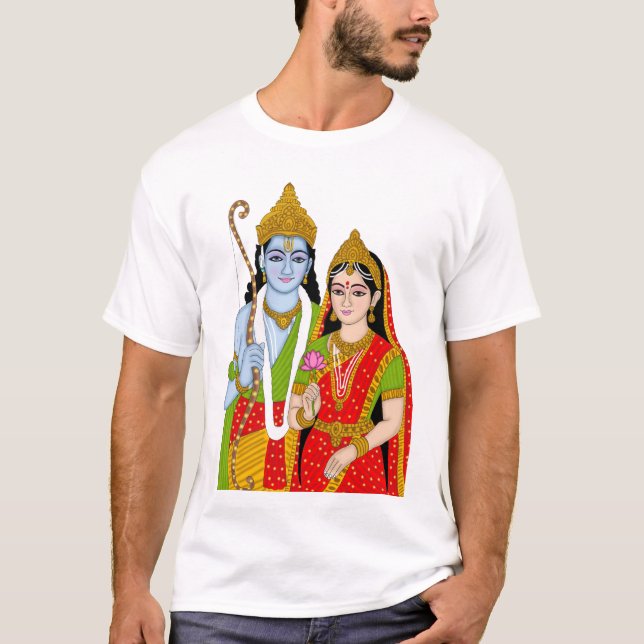 Lord Sitaram T-Shirt – Devotional Wear for Daily & (Front)