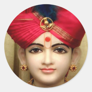 Lord Swaminarayan Classic Round Sticker