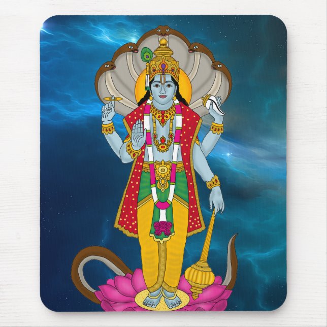 Lord Vishnu  Mouse Mat (Front)