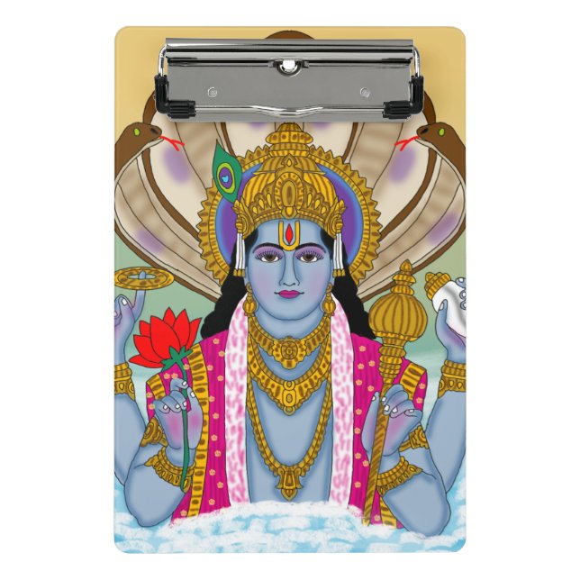 Lord Vishnu Stationery Mini Clipboard (Front)