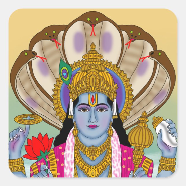 Lord Vishnu Stickers (Front)