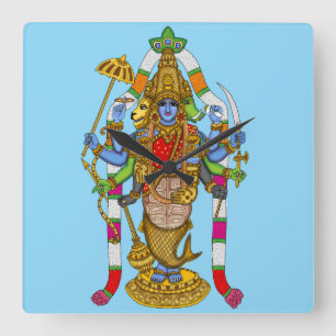 Lord Vishnu Wall Clock