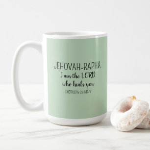 Lord Who Heals Light Green Simple Christian Coffee Mug