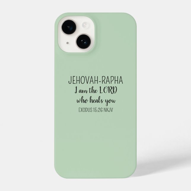 Lord Who Heals Light Green Simple Christian iPhone Case (Back)