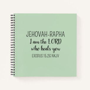 Lord Who Heals Light Green Simple Christian Notebook